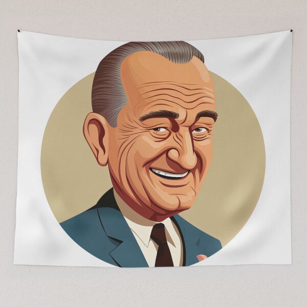 Item preview, Lyndon B. Johnson | cute style designed and sold by ComicsFactory.