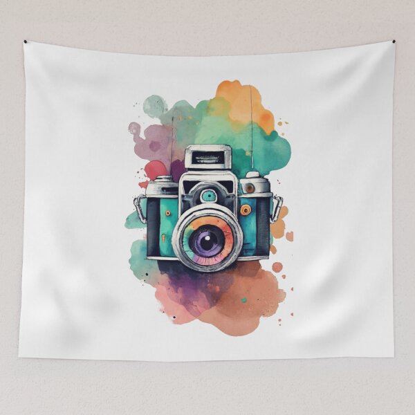 Item preview, Watercolor vintage camera designed and sold by PawelNature.