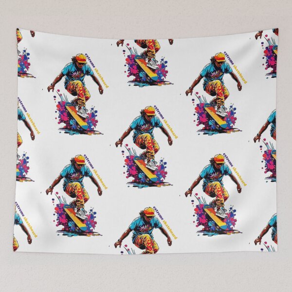 Item preview, illustration young man on extreme skateboard designed and sold by albertotv250.