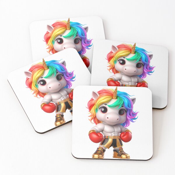 Item preview, Copy of Cute Rainbow Unicorn Boxer: Color and Magic Punches in Action No. 2 designed and sold by Nathalymx.