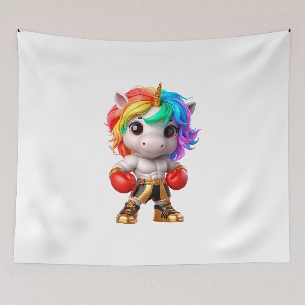 Item preview, Copy of Cute Rainbow Unicorn Boxer: Color and Magic Punches in Action No. 2 designed and sold by Nathalymx.