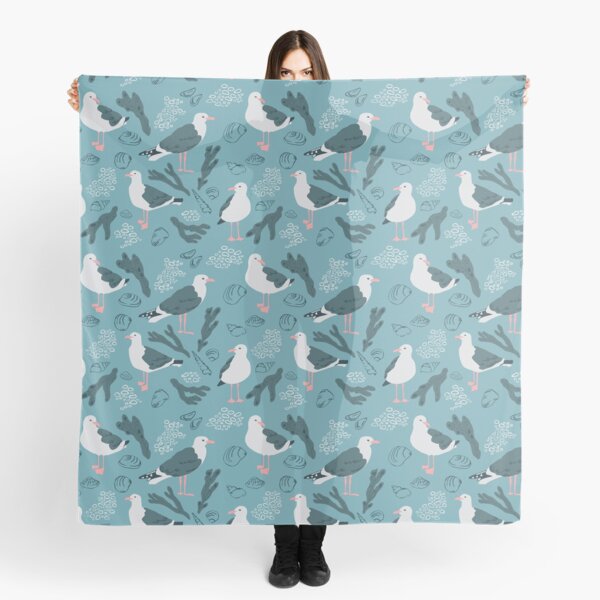 Item preview, Seagull at the seaside in blue and teal designed and sold by EmmaAndPaint.