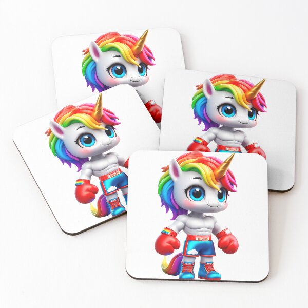Item preview, Copy of Cute Rainbow Unicorn Boxer: Color and Magic Punches in Action No. 4 designed and sold by Nathalymx.