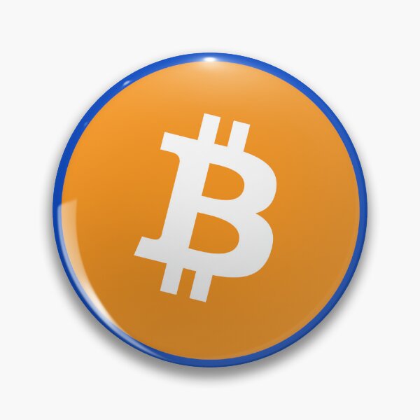 Item preview, Bitcoin Print (blue background) designed and sold by Calista Media.