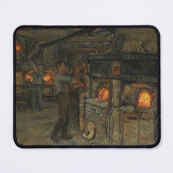 Item preview, The Glass Blowers in Incheseville (19th century) - François Marie Firmin Girard designed and sold by SALON DES ARTS.
