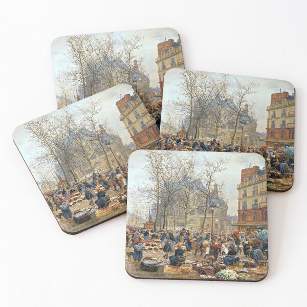 Item preview, Autumn Market at les Halles (19th century) - François Marie Firmin Girard designed and sold by SALON DES ARTS.