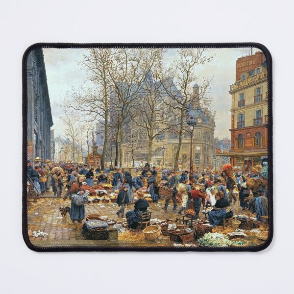 Item preview, Autumn Market at les Halles (19th century) - François Marie Firmin Girard designed and sold by SALON DES ARTS.