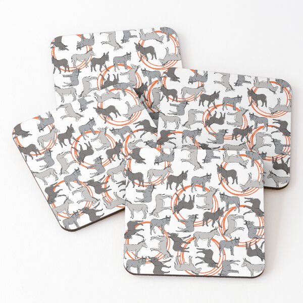 Item preview, Three donkeys with orange rings designed and sold by papiermitmir.