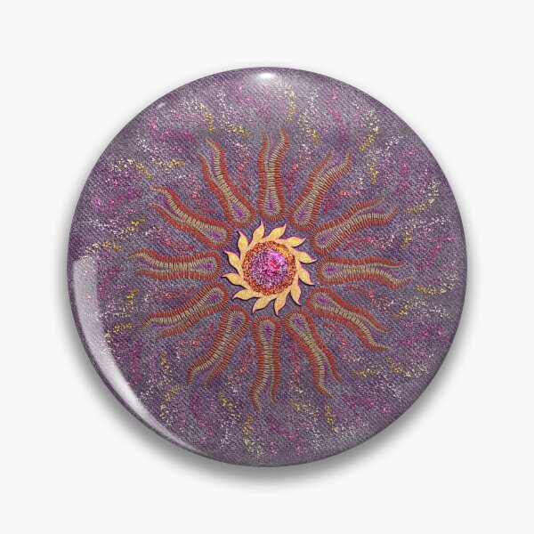 Item preview, Embroidery Style Lesbian Pride Sunflare Mandala  designed and sold by FalcoSkyWolf.