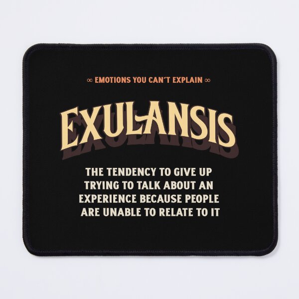 Item preview, Emotions Feelings You Cannot Explain Exulansis designed and sold by StudioTVDinners.