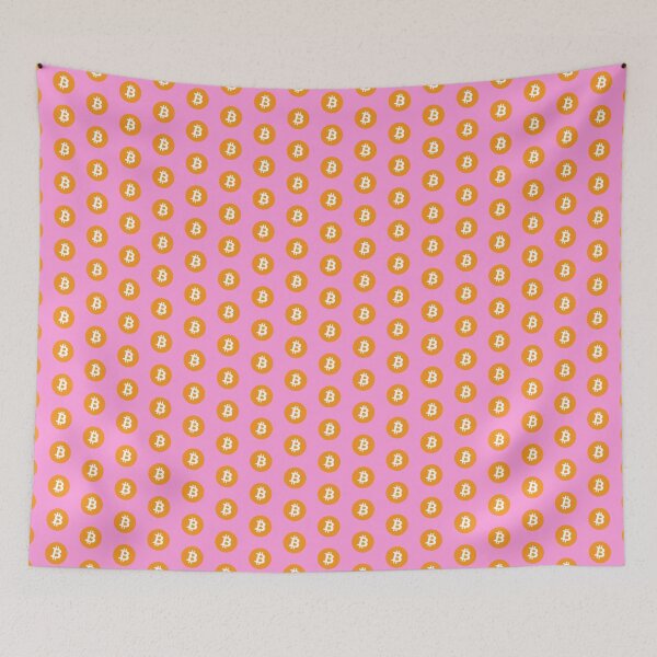 Item preview, Bitcoin Print (pink background) designed and sold by Calista Media.