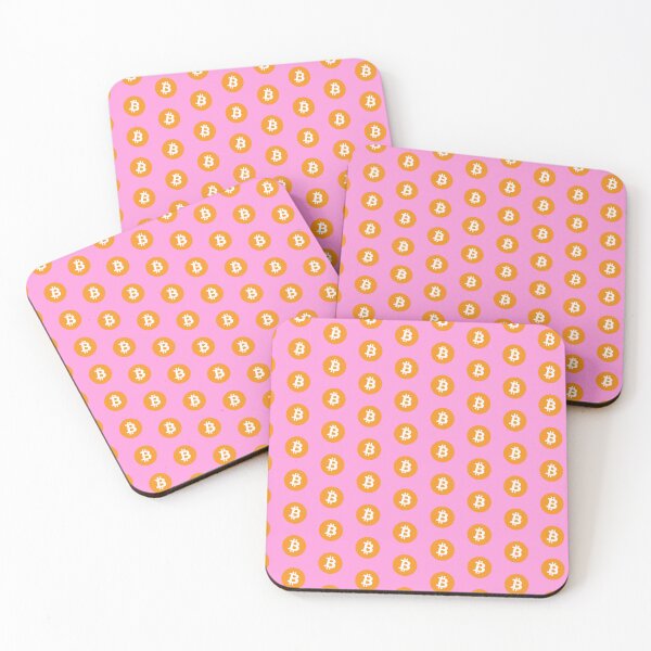 Item preview, Bitcoin Print (pink background) designed and sold by Calista Media.