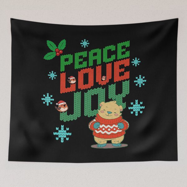 Item preview, Peace, Love, Joy, Little Bear and three little Birds designed and sold by AychtuoImages.