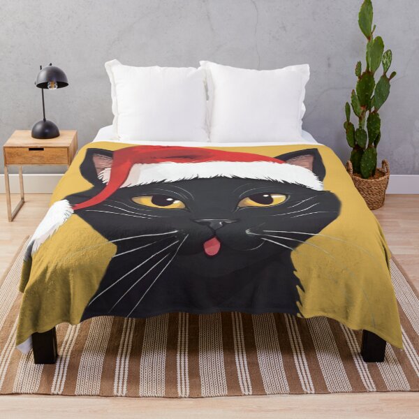 Item preview, Funny black cat santa designed and sold by zanifun.