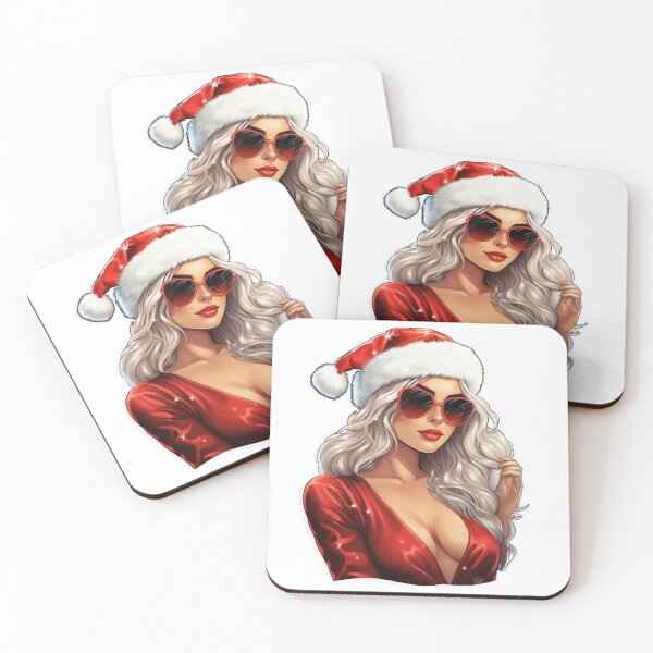 Item preview, Christmas Santa Girl | Sticker designed and sold by NicolasGlowArt.