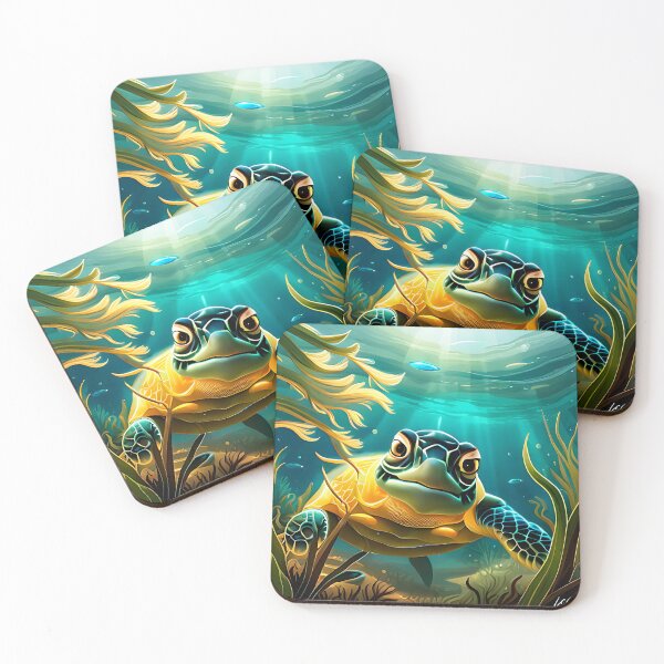 Item preview, Neon Dreams: The Enchanting Adventures of Aqua Turtletot designed and sold by kingblacke23.