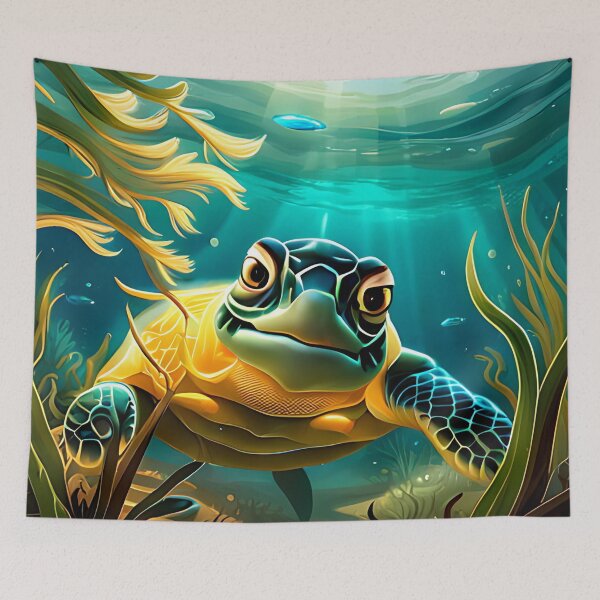 Item preview, Neon Dreams: The Enchanting Adventures of Aqua Turtletot designed and sold by kingblacke23.