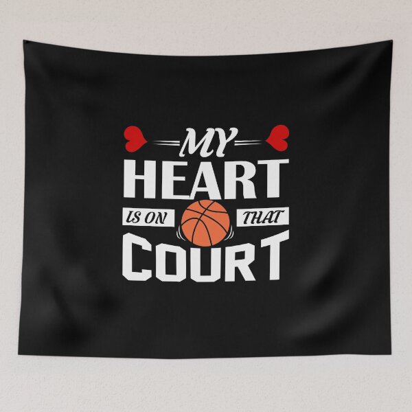 Item preview, My Heart Is On That Court | basketball shirt | basketball coach gift | basketball team gift | sports quote | basketball quotes | basketball player | basketball tshirt designed and sold by Kreature Look.