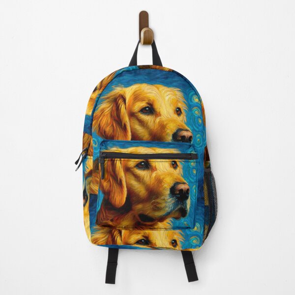 Item preview, Patiently Waiting for Treats - Golden Retriever in Van Gogh Style, Labrador Retriever Doggo designed and sold by Star-Fragment.