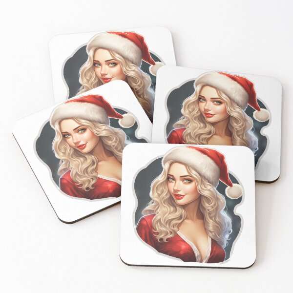 Item preview, Cute Christmas Santa Girl | Sticker designed and sold by NicolasGlowArt.