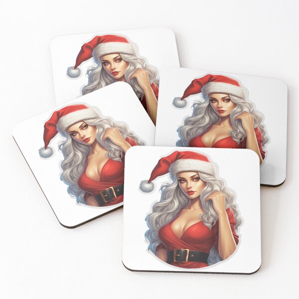 Item preview, Christmas Santa Woman | Sticker designed and sold by NicolasGlowArt.