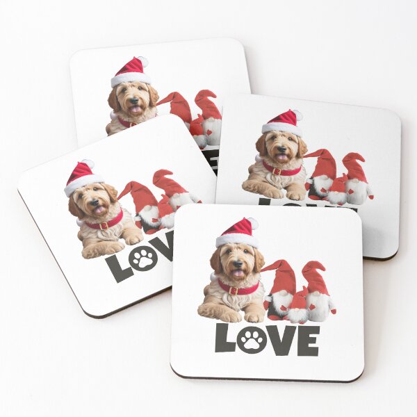 Item preview, Adorable Doodle Dog Dressed for Christmas with Gnomes designed and sold by Fredster1966.
