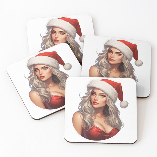 Item preview, Santa Christmas Girl | Sticker designed and sold by NicolasGlowArt.