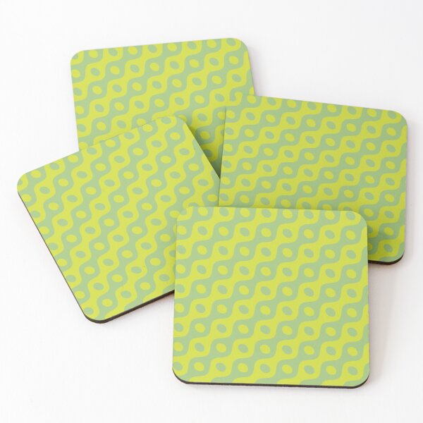 Item preview, Green Neon Lemon Eye-Like Oval Circle Dot Rounds Wavy Lines Springtime Modern Pattern designed and sold by PenguinForests.