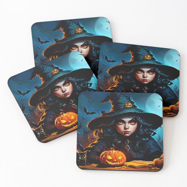 Item preview, Halloween Witch Amidst Carved Pumpkins designed and sold by Moriarty's Digital Visions.