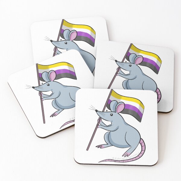 Item preview, Nonbinary Pride Rat designed and sold by Piper Strange.