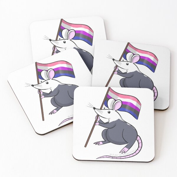 Item preview, Gender fluid Pride Rat designed and sold by Piper Strange.