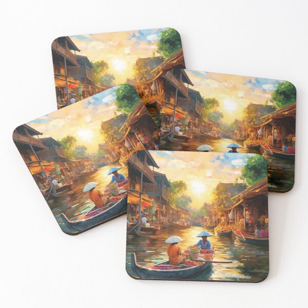 Item preview, Floating Markets - Southeast Asia designed and sold by OdysseyArtworks.