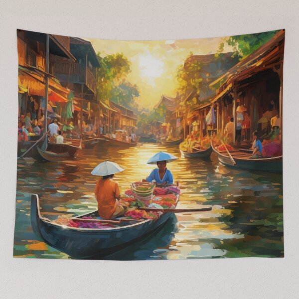 Item preview, Floating Markets - Southeast Asia designed and sold by OdysseyArtworks.