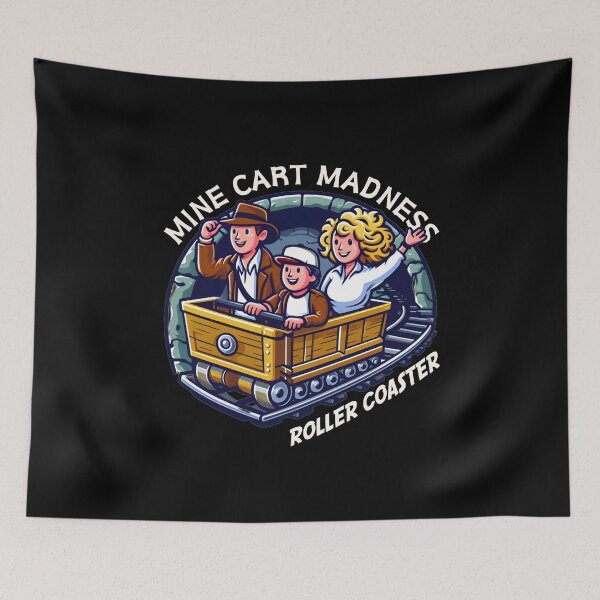 Item preview, Mine Cart Madness Roller Coaster - Funny designed and sold by Fenay Designs.