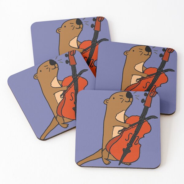 Item preview, Funny Sea Otter Playing Cello Cartoon designed and sold by Nature's Fancy.