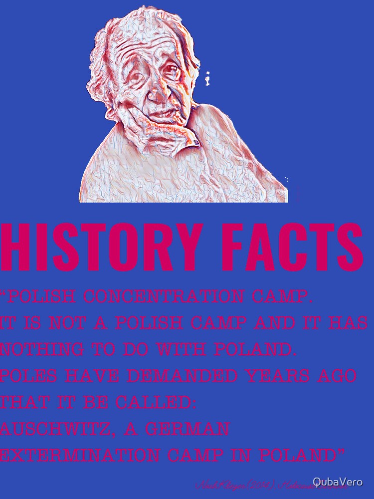 Thumbnail 7 of 7, Classic T-Shirt, History Facts About Auschwitz Words of Holocaust Survivor designed and sold by QubaVero.