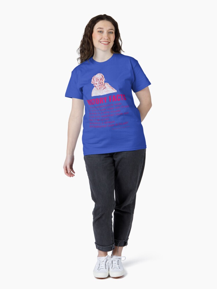 Thumbnail 4 of 7, Classic T-Shirt, History Facts About Auschwitz Words of Holocaust Survivor designed and sold by QubaVero.