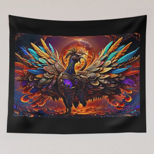 Item preview, Hallucinatory illustration of a Wild Turkey, designed and sold by Moriarty's Digital Visions.