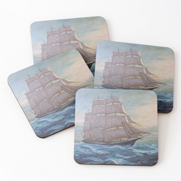 Item preview, clipper ship sailing original art designed and sold by MCanderart.