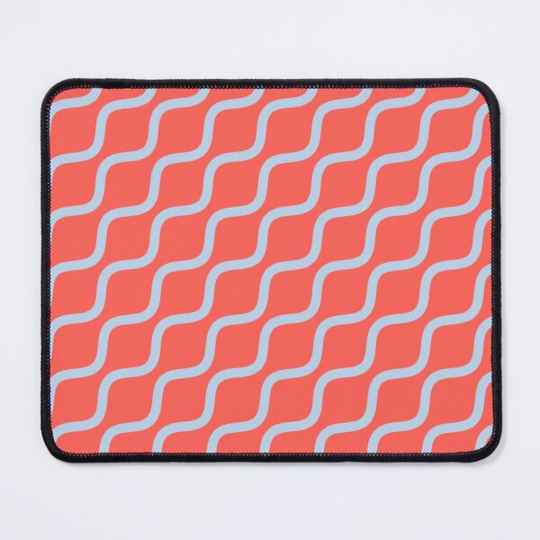Item preview, Red Grey Wavy Lines Curves in a Row Soundwave Retro Modern Pattern designed and sold by PenguinForests.