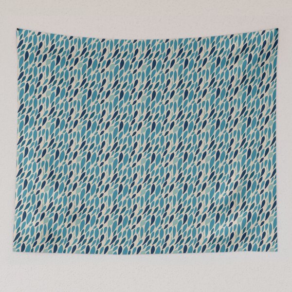 Item preview, Abstract Blue Fish Pattern designed and sold by Vorterix.