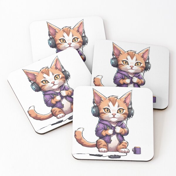 Aperçu de l'œuvre Petit chat mignon streamer twitch créée et vendue par ExtraSilver.