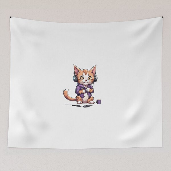 Aperçu de l'œuvre Petit chat mignon streamer twitch créée et vendue par ExtraSilver.