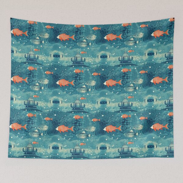Item preview, Underwater tiled pattern designed and sold by Yogimeister.