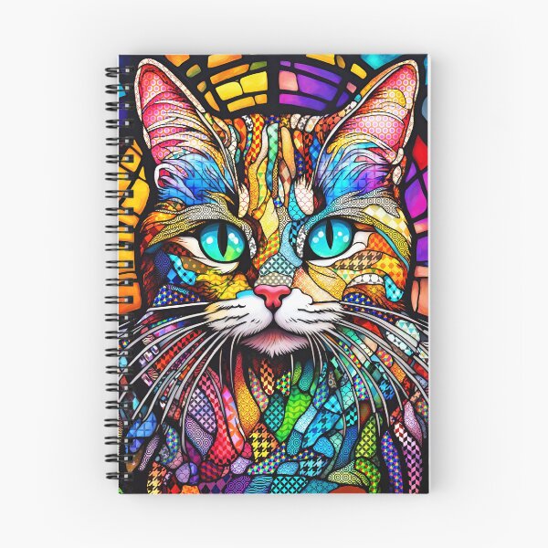 Item preview, Multicolor Cat 710 Stained Glass Mosaic designed and sold by artbylucie.