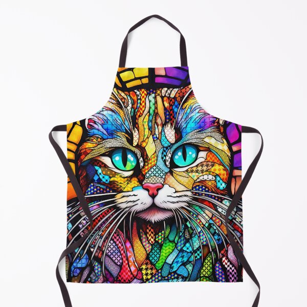 Item preview, Multicolor Cat 710 Stained Glass Mosaic designed and sold by artbylucie.