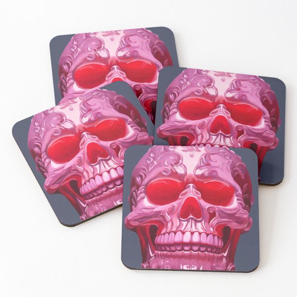 Item preview, Pink Bubble gum decorative skull designed and sold by zoolabloom.