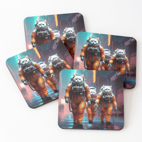 Item preview, Cats walk in a apocalyptic city designed and sold by SciFiKitty.
