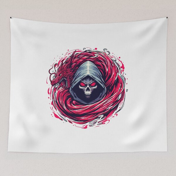 Item preview, Hooded skeleton and red dragon designed and sold by Felix-Designer.
