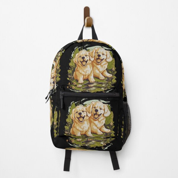 Item preview, Joyful Golden Retriever Puppies Playing In Nature designed and sold by NBSStore.